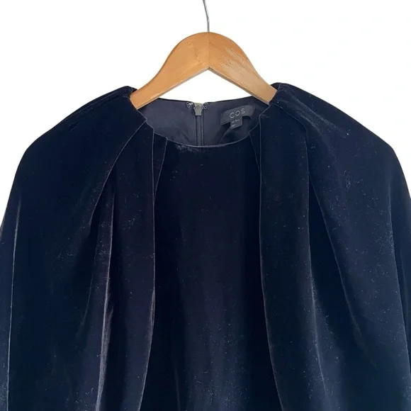 COS Velvet Puff-Sleeved Top dramatic pleated sleeve size 40 excellent condition - Picture 6 of 15
